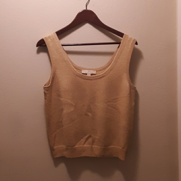 St. John Tops - St.John Medium, Gold Knit Tank